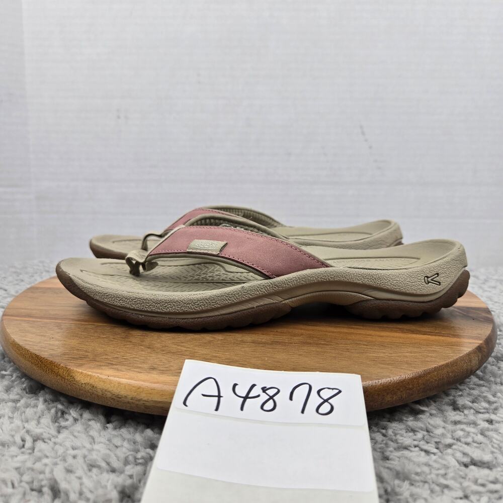 Keen Womens 9 Kona Leather Rose Pink Plaza Taupe Daily Casual Lifestyle Sandals